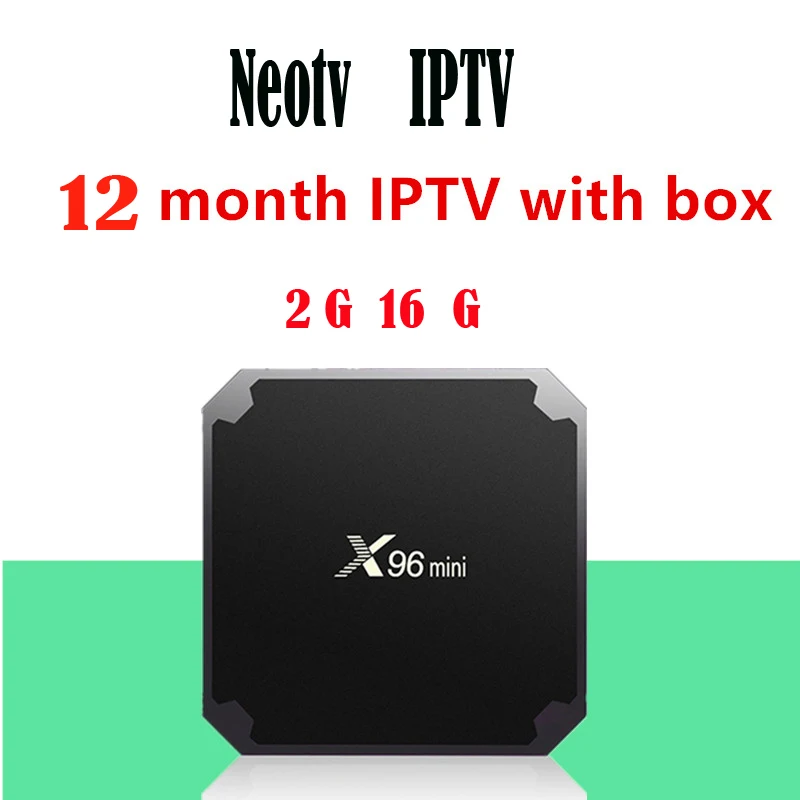 2G 16G With 12m IPTV Французский IP tv X96 Мини Android tv Box 1 год Neo tv pro Франция Ip tv подписка Live tv VOD каналы арабский IP tv M3U Smart tv Box - Цвет: 2G 16G With 12m IPTV