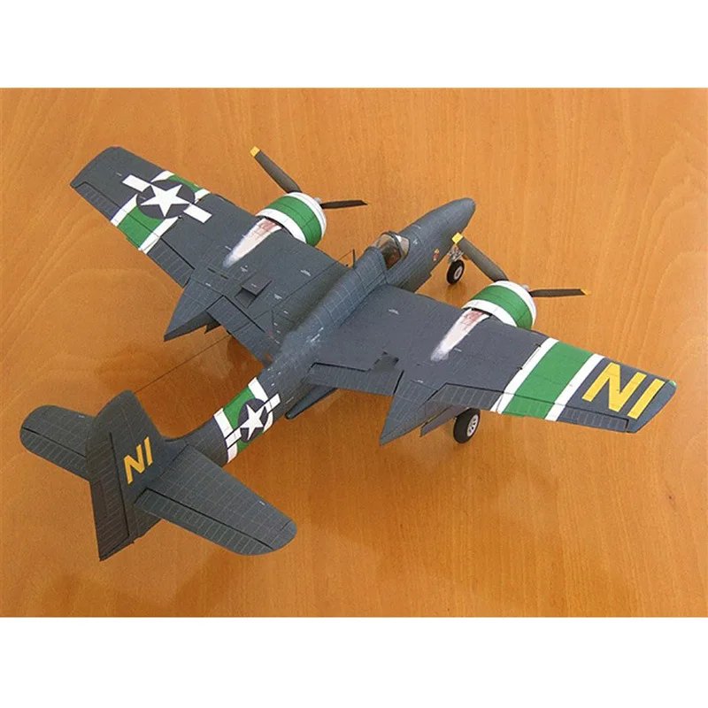 

DIY American F7F Fighter Paper Model Assemble Hand Work Handmade Kids Toys Military enthusiasts Gift