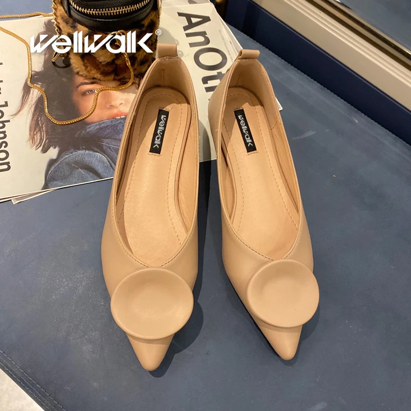 2020 Low Heels Women Flat Shoes Pointed Toe Genuine Leather PU Moccasins Female Summer Slip On Ballet Flats Office Career New | Обувь