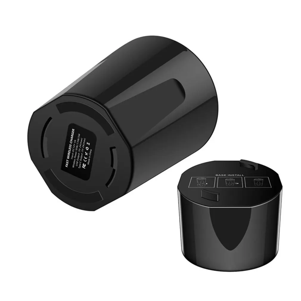 

Wireless Car Cup Charger Fast Charging Dock Universal Mobile Smart Phone Holder Charger for QI-enabled Devices Huawei Xiaomi