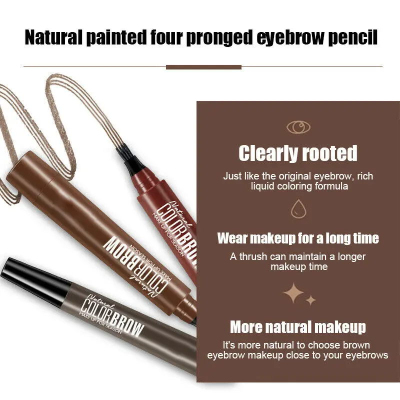 Natural Waterproof Microblading Eyebrow Tattoo Pen Fine Sketch Enhancer Fork Tip Eyebrow Pencil 4 Points Eyebrow Pen TSLM2 Natural Waterproof Microblading Eyebrow Tattoo Pen Fine Sketch Enhancer Fork Tip Eyebrow Pencil 4 Points Eyebrow Pen TSLM2