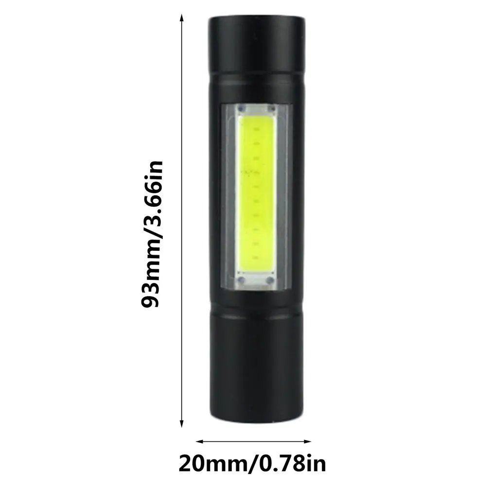 Portable USB Rechargeable LED Flashlight Torch Inspection Lamp Fixed Focus Aluminum Alloy Flashlight
