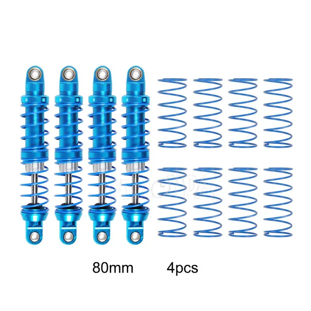 Металлический гидравлический демпфер Регулируемый масляный амортизатор 70mm80mm90mm100mm110mm120mm для 1/10 RC Гусеничный SCX10 TRX4 D90 CC01upgrade - Цвет: 80mm 4pcs