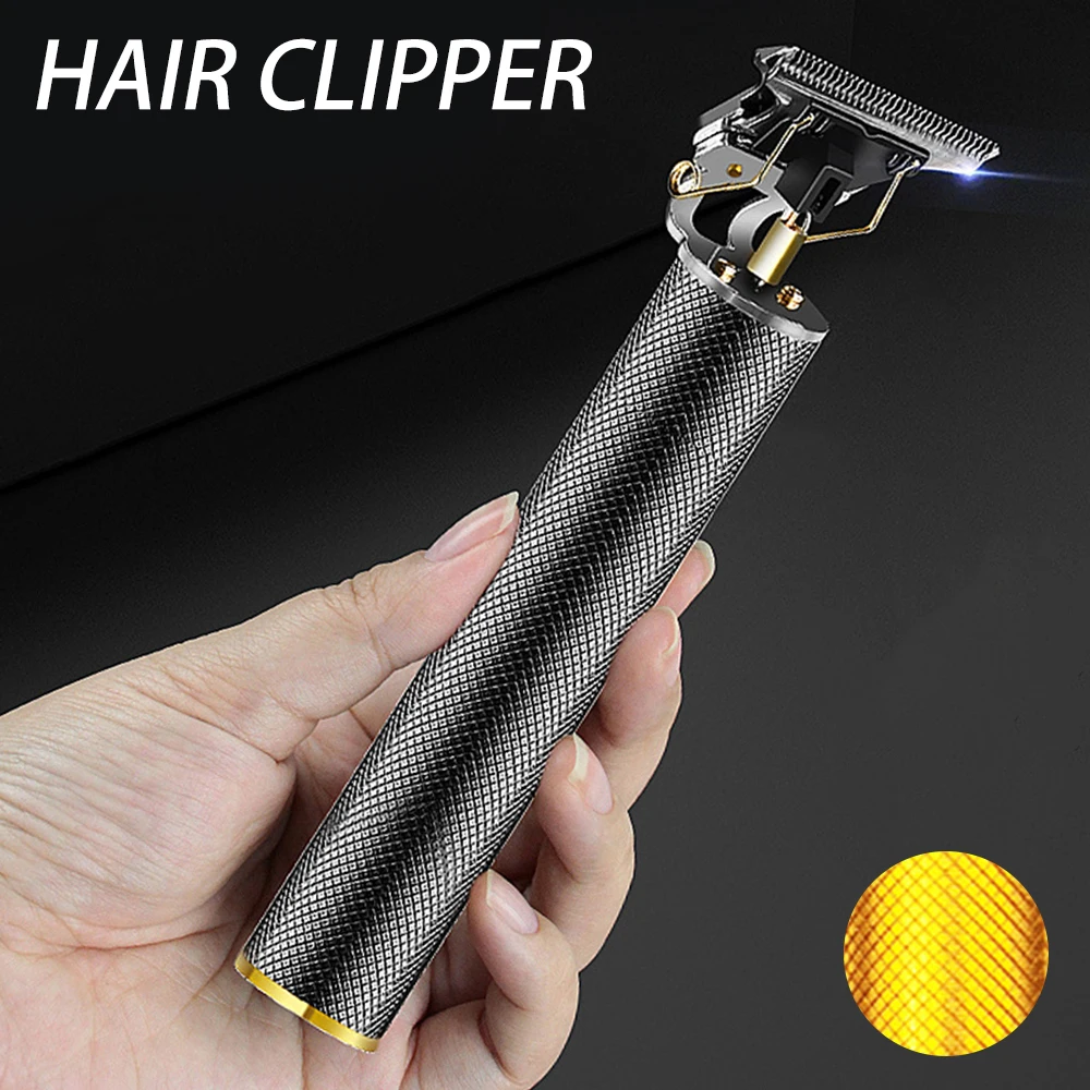 Cortador de pelo inalámbrico T9 para hombre, cortadora de pelo eléctrica recargable por USB, afeitadora de barba, máquina de pelo de peluquero