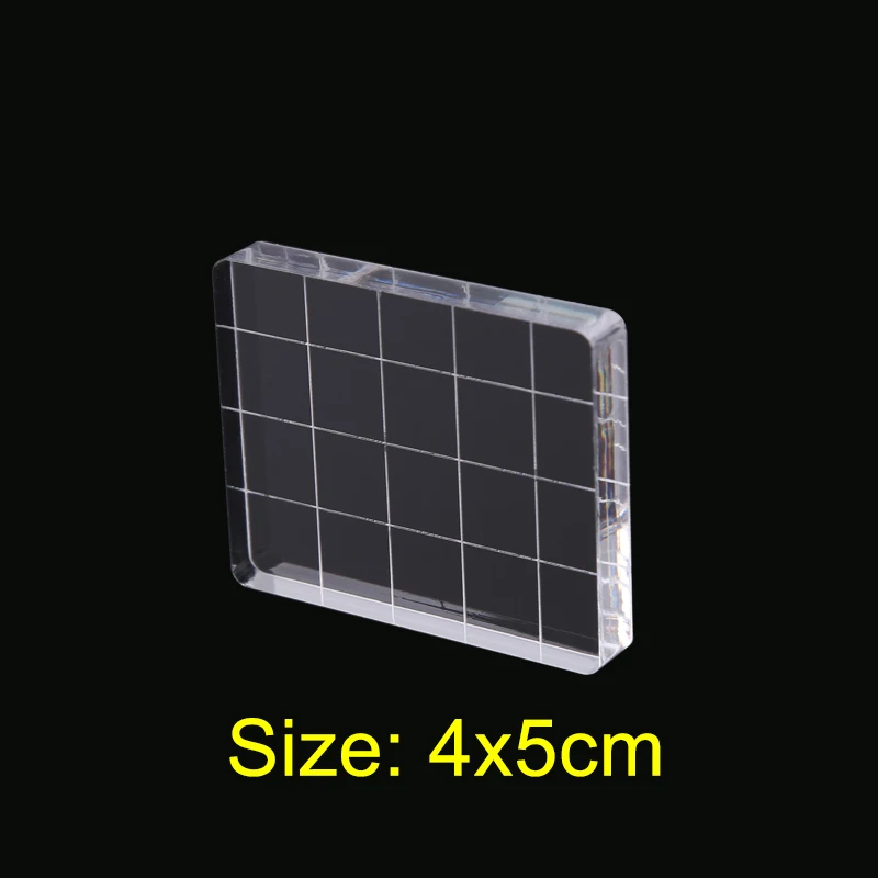 Handmade transparent scrapbook clear stamp pad DIY tool acrylic block 2 sizes JU