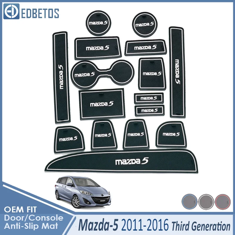 Противоскользящий коврик для Mazda 5 Premacy 2011 2012 2013 MK3 Mazda5 аксессуары слот для ворот противогрязный дверной паз