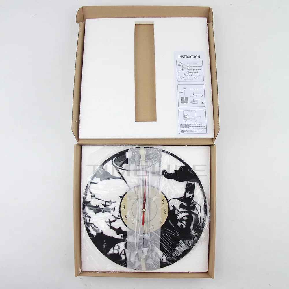 Europe And America Fashion Vinyl Wall Clock Creative Wall Clock Living Room Library Decoration Vinyl Clock