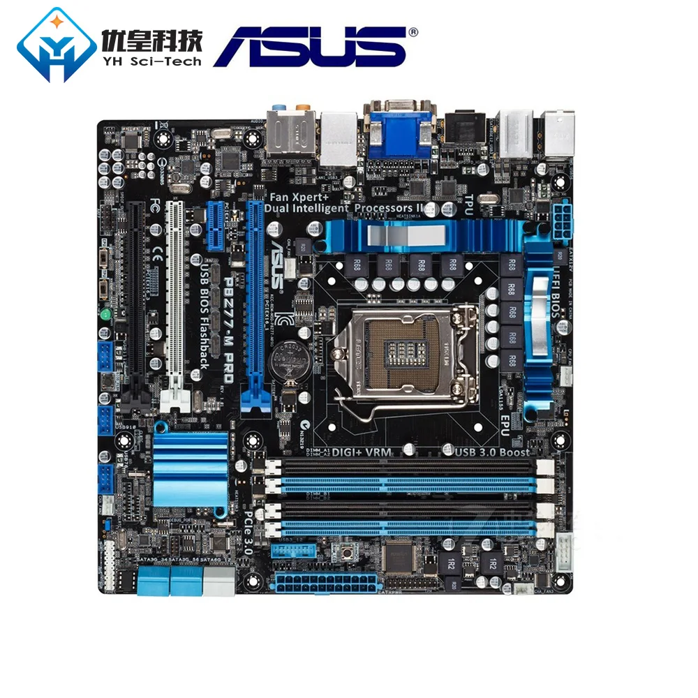 Оригинальная б/у настольная Материнская плата Asus Intel Z77 P8Z77 M PRO Socket LGA 1155 Core