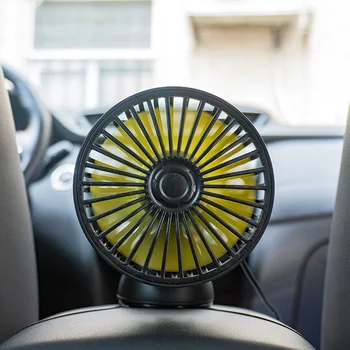 

12V 24V 360 Degree Rotation Adjustable Angle Car Air Vent USB Fan 3 Speed Electric Air Blower Cooling Fan with ON OFF Switch