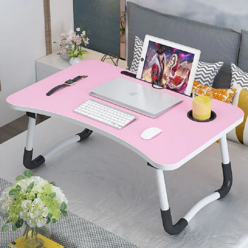 

Wooden Foldable Computer Desk for Bed Sofa Tea Serving Table Stand Folding Laptop Stand Holder Portable Study Table Desk
