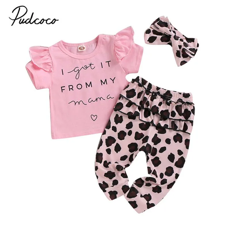 3 шт. детские брюки с коротким рукавом леопардовым принтом | Мать и ребенок