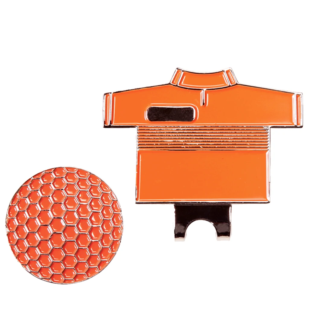 Зажимы для кепки для гольфа с магнитным мячом для гольфа маркер зажим для кепки для игры в гольф с рисунком тенниска дизайн пояс галстук украшения - Цвет: Оранжевый