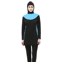 Скромные купальные костюмы размера плюс S-5XL с длинным рукавом, купальный костюм с хиджабом, мусульманский женский спортивный костюм