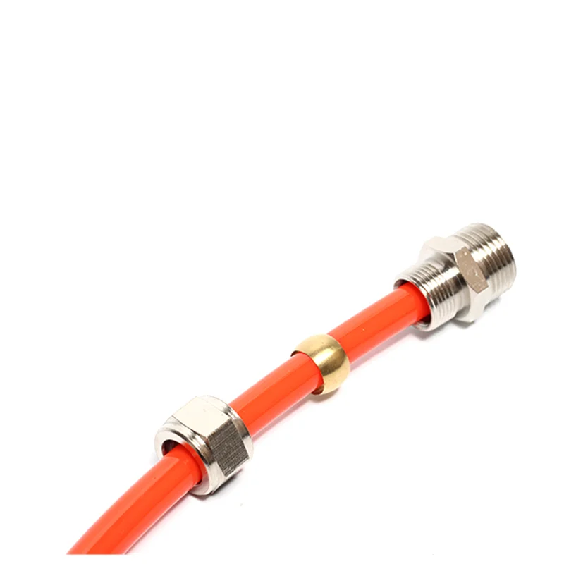 Pneumatic fittings1/8" 1/4" 3/8" 1/2" BSP Male Thread 4 6 8 10121416mm OD Tube brass Ferrule Tube Compression Fitting Connector