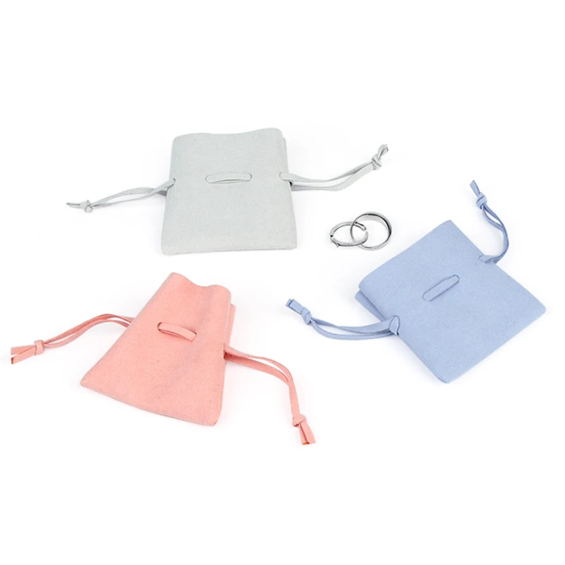 Hot Sale Travel Portable Storage Jewelry Ring Necklace Ear Nail Storage Bag Jewelry Dust-proof Purse Small Cloth Bag Wholesale fashion portable large capacity pu leather multi functional earrings necklaces and accessories with lock dust proof storage box