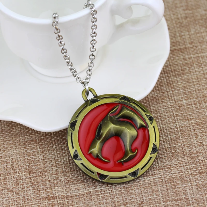 Мультфильм анимация Thundercats брелок красный логотип золото серебро 5 см металлический брелок - Цвет: bronze