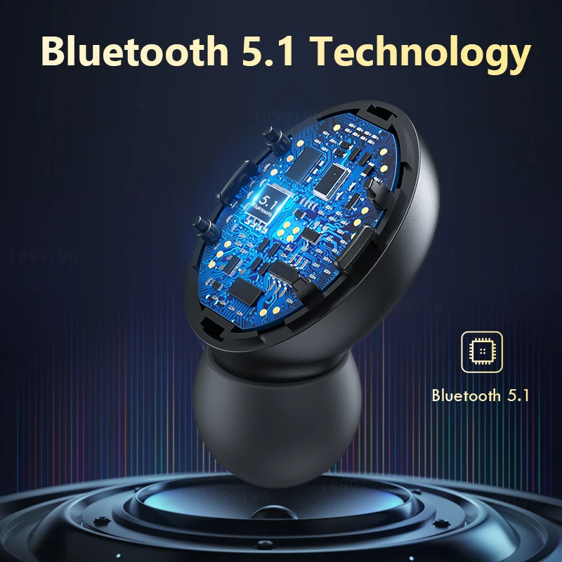 Wireless Headphones Touch Control Power Digit-Display Earphone Bluetooth Sport Waterproof With Mic wireless headphones