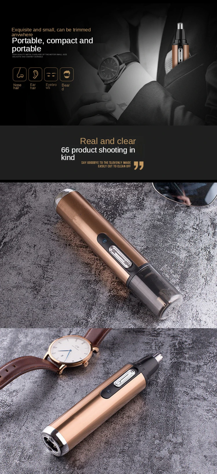 Rechargeable Nose Hair Trimmer Electric Removal Clipper Razor Shaver Trimmer Epilators High Quality Eco-Friendly nose trimmer