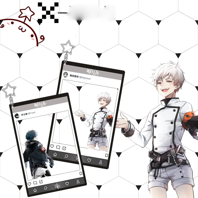 Аниме Arknights SliverAsh Ansel Косплей карта прозрачное украшение подвеска Акриловый