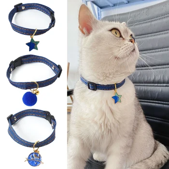 

Breakaway Cat Collar Japan with Star Pendant Decoration Cat Necklace Quick Neko Collier for Kitten Puppy Pets Coleira Gato