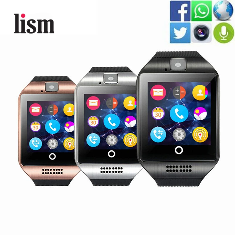Смарт-часы Q18 Bluetooth Smartwatch Facebook Whatsapp Twitter синхронизация поддержка sim-карты