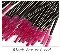 Black bar red 80 упаковок одноразовые щеточки с тушью для ресниц аппликационная палочка кисти для макияжа щетка-расческа для ресниц косметические инструменты - Handle Color: Black bar red