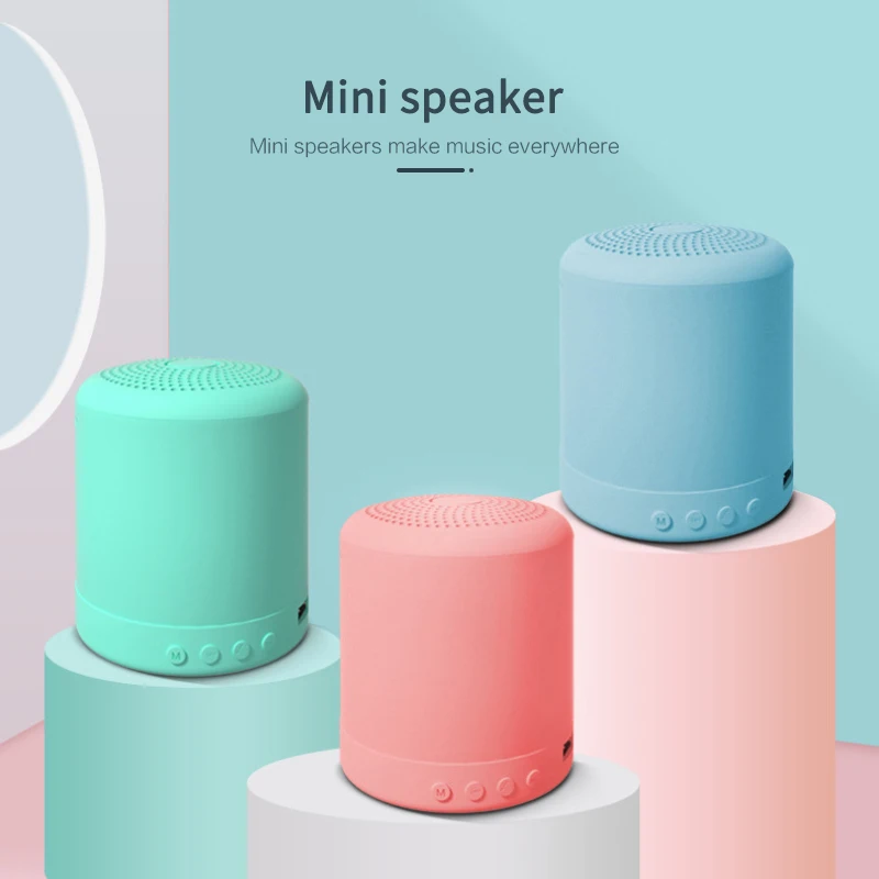 Динамик Bluetooth + FM MP3 Беспроводная мини колонка TF карта USB Сабвуфер портативная музыкальная Колонка