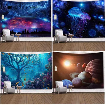 

Galaxy Fantasy Moon Wall Hanging Tapestry Hippie Retro Home Decoration Starry Sky Psychedelic Carpet Tapestries Yoga Beach Mat