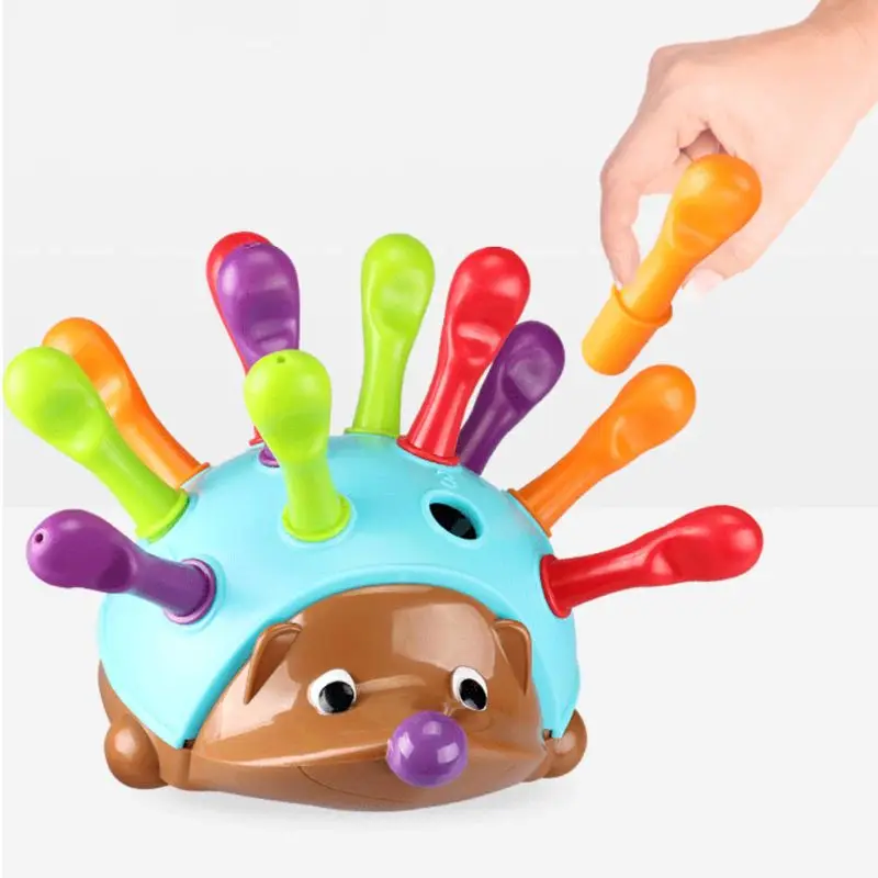 Отличная моторная игра, игрушка для детей, ежик, головоломка, кукла, концентрационная тренировка, рука-глаз, Координационная игрушка, Игрушки для раннего образования