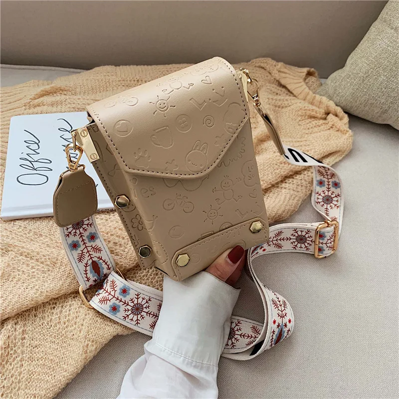 

Autumn And Winter Textured Bag Women's 2019 New Style Trend Line Broadband Square Sling Bag Korean-style Versatile Fashion Shoul