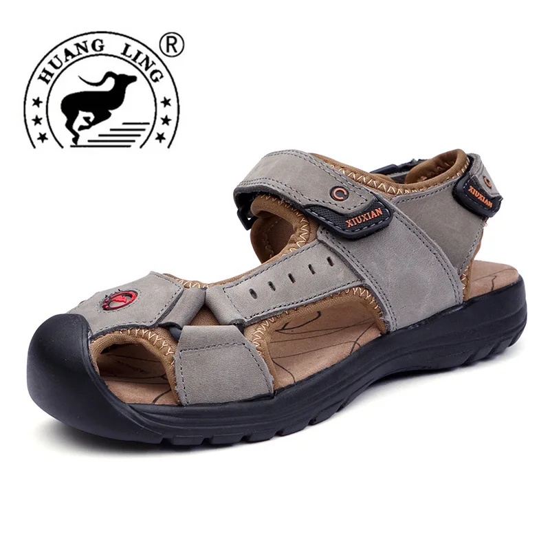 

HUANGLING Brand CHILDREN'S Shoes Summer New Style Children Cowhide Sandals BOY'S Soft-Sole Closed-toe Sandals