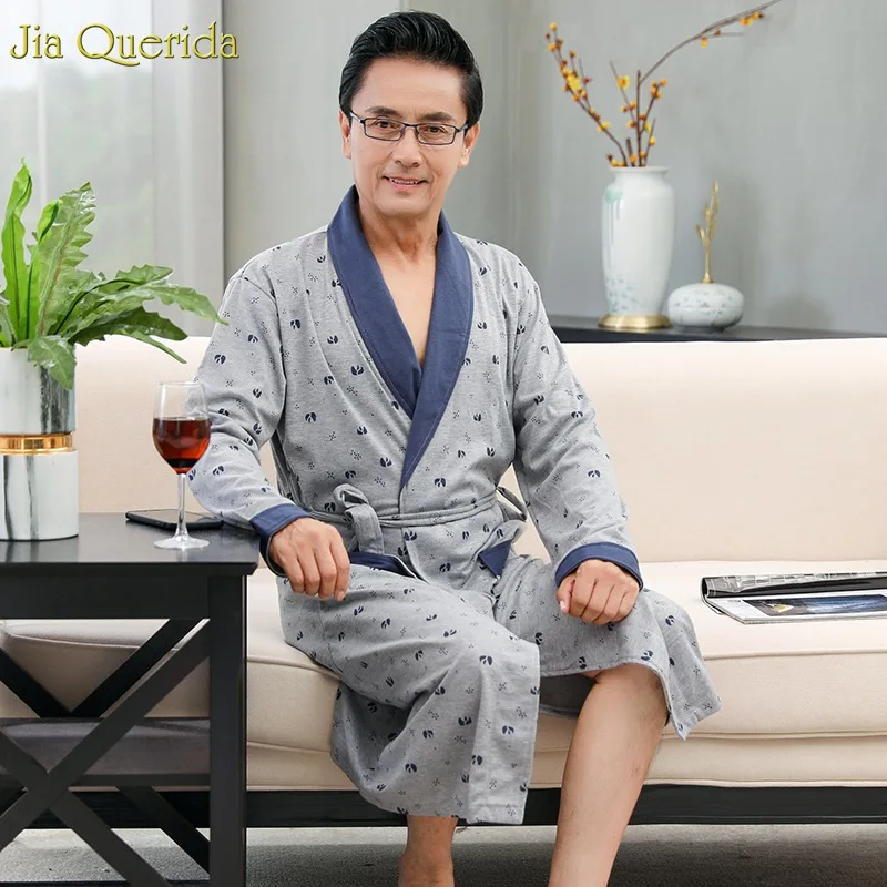 Ночная рубашка с длинным рукавос для мужчин банный халат из хлопка высокого качества японское кимоно с поясом плед мужской Роскошный домашний банный халат Новинка