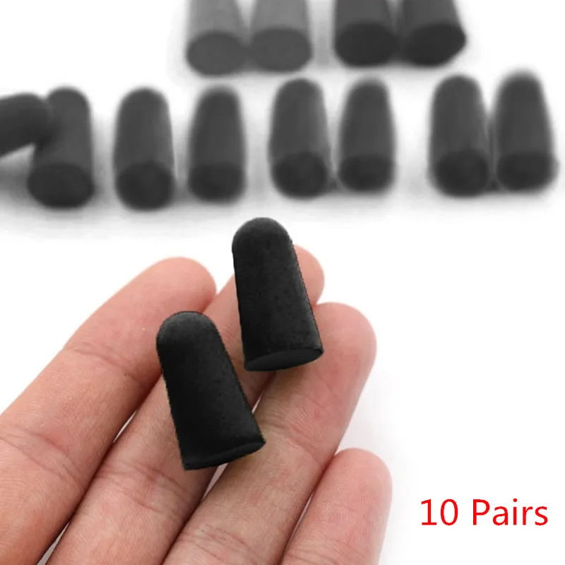 10 Pair Sponge Foam Ear Plugs Comfortable Hearing Protection Ear Plugs Anti Noise Snore Earplug