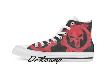 

War Custom Casual High Top lace-up Canvas shoes sneakers Drop shipping