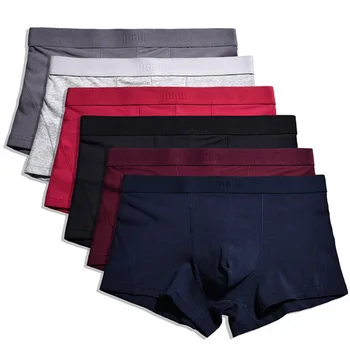 

Men Boxer Large Size 3XL Underwear Cotton Healthy Short Pants Male Flexible Big Underwear Breathable SolidBoy Shorts Underpants