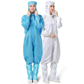 

Disposable Protective Gown Disposable Lab Coats Dust-proof Anti-static Protection Overall Suit With Hood Reusable Coverall Suit