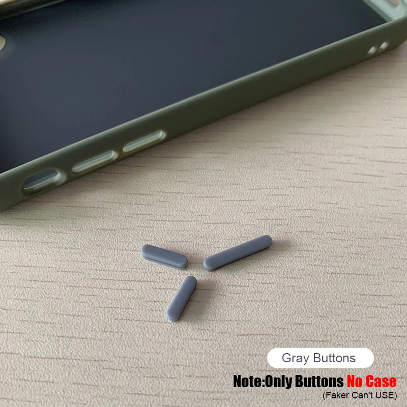 Противоударный силиконовый чехол-бампер для iPhone 11 Pro Xs Max Xr X, прозрачный 360 матовый защитный чехол для iPhone 7 8 Plus, Fundas - Цвет: Only Gray Buttons