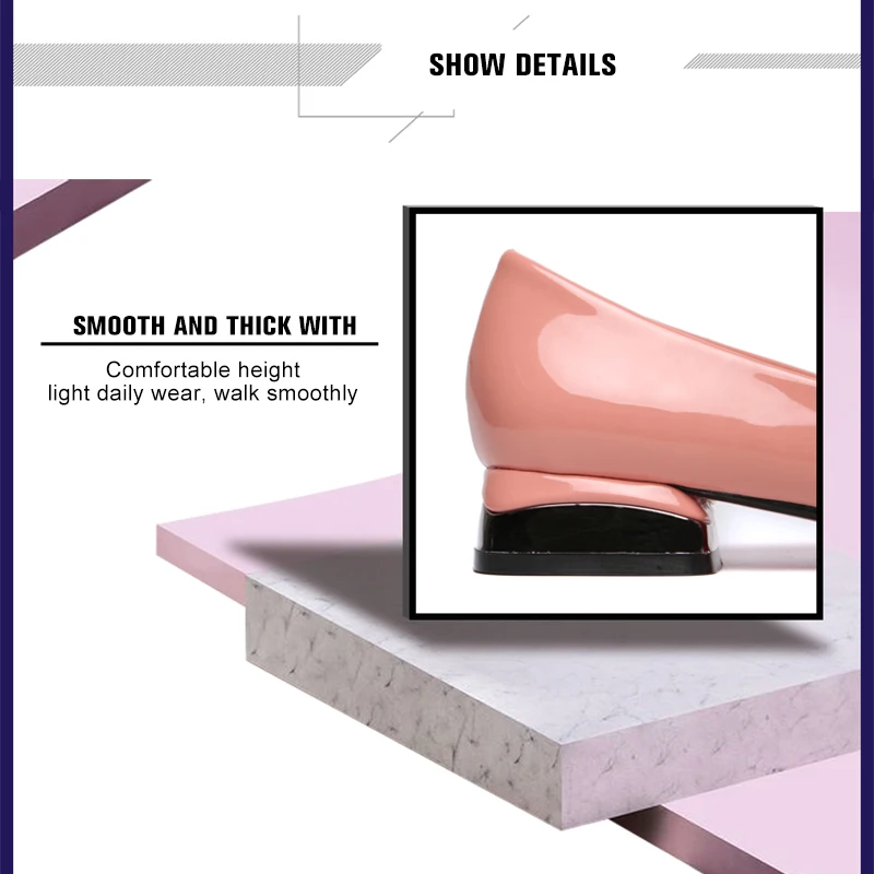 FZNYL Women Casual Single Shoes Square Toe Leather Low Heel Footwear Office Ladies Solid Color Wild Loafers Tenis Feminino