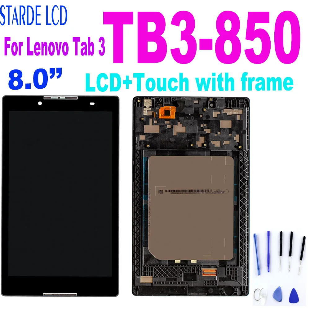8 &quotЖК экран для Lenovo Tab 3 TB3 850 850M 850F ЖК дисплей сенсорный дигитайзер сборки с