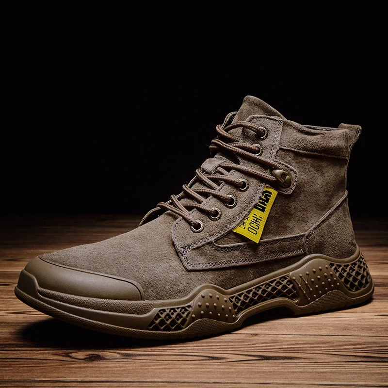Chaussure Martin-Boots High-Top Fashion Casual-Shoes Male Black Winter Botas Homme Comfortable