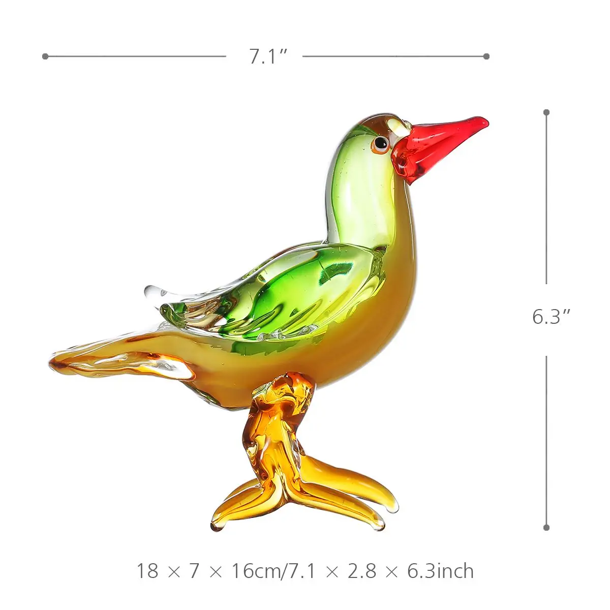 

Sculpture Red Beak Bird Glass Sculpture Home Decoration Animal Ornament Gift Craft Decoration