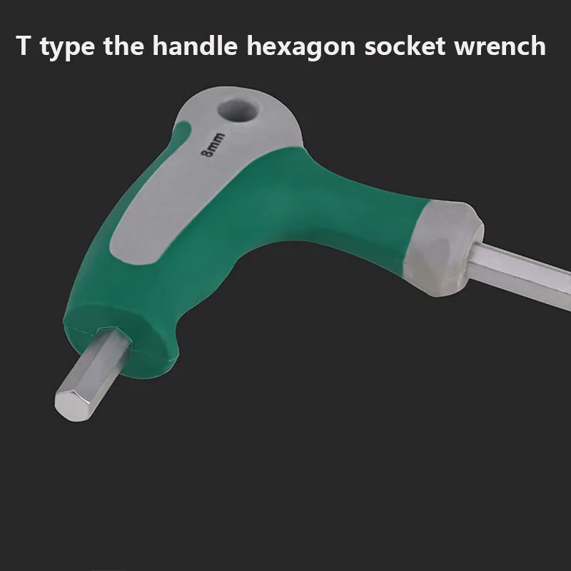 Hex Key Wrench T Handle Inner Hexagon Wrench 2.0mm 2.5mm 3mm 4mm 5mm 6mm 8mm 10mm CR-V Chrome-Vanadium Steel Hand Tool Spanner wrench socket set triangle wrench torx wrench