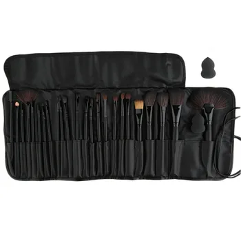 

HOT 2017 New Makeup Set 24 pcs Makeup Brushes Foundation Powder Eyeshadow Brush +1pc Cosmetic Puff +Black Bag Make Up Tool Kit