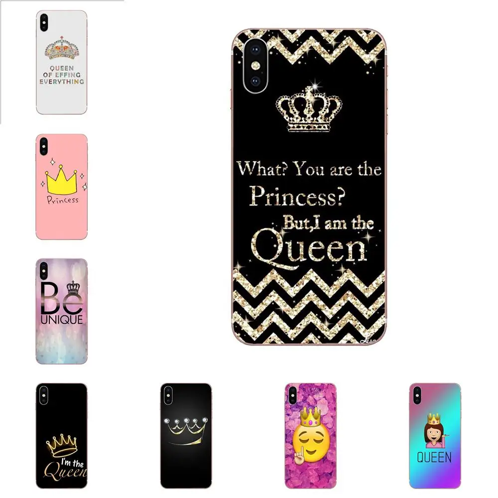 cheap Princess Queen King Crown For Xiaomi Redmi Note 2 3 3S 4 4A 4X 5 5A 6 6A Pro Plus Soft TPU Cell Bags