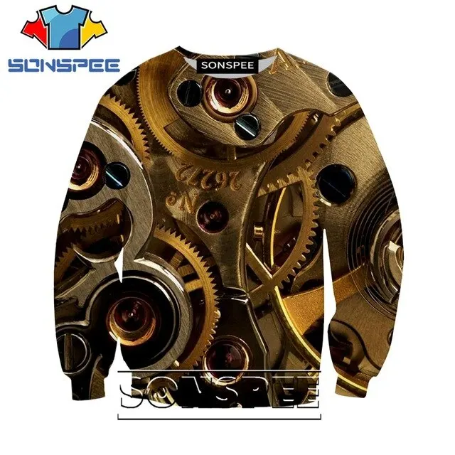 SONSPEE 3D Print boys girls teens hoodie gear jacket mechanical tops Sweatshirt ship Long sleeve Harajuku children clothes SW178