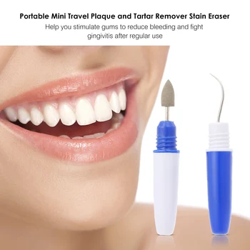 

Portable Mini Plaque and Tartar Remover Stain Eraser Travel Dental Tooth Pick Oral Hygiene Teeth Whitening Kit
