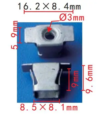 Shhworld Sea 100 шт./лот Авто цинковый прозрачный Железный зажим для GM 11518531