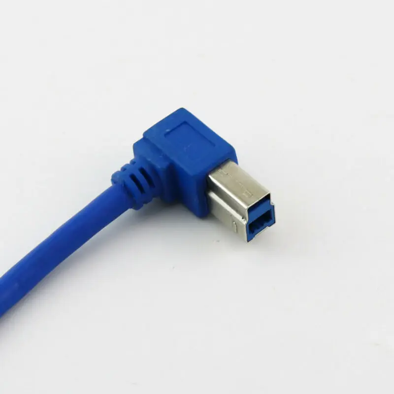 Премиум USB 3,0 тип A папа-Тип B папа 90 градусов левый угол кабель