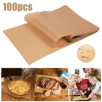 

100pcs Parchment Paper Oil Absorption Rectangular Baking Paper Liner Suitable for Kitchen