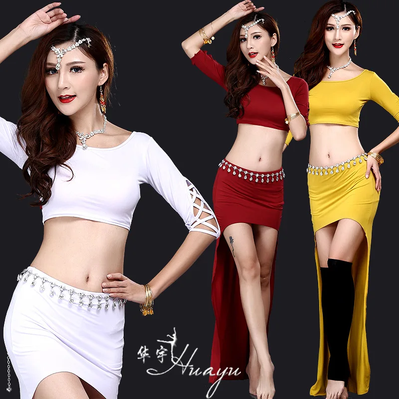 

Huayu Dance Autumn And Winter 2019 New Style Belly Dance Exercise Clothing Thick Modal Top Grade Dance Exercise Clothing Set
